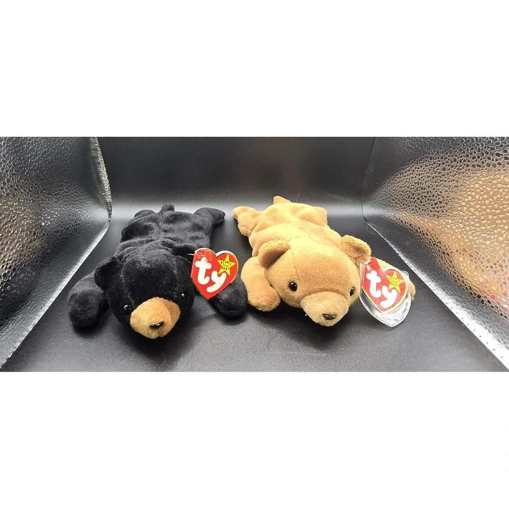 Ty 4010‎ Beanie Babie Cubbie Plush Toy 2 Bears with Tags